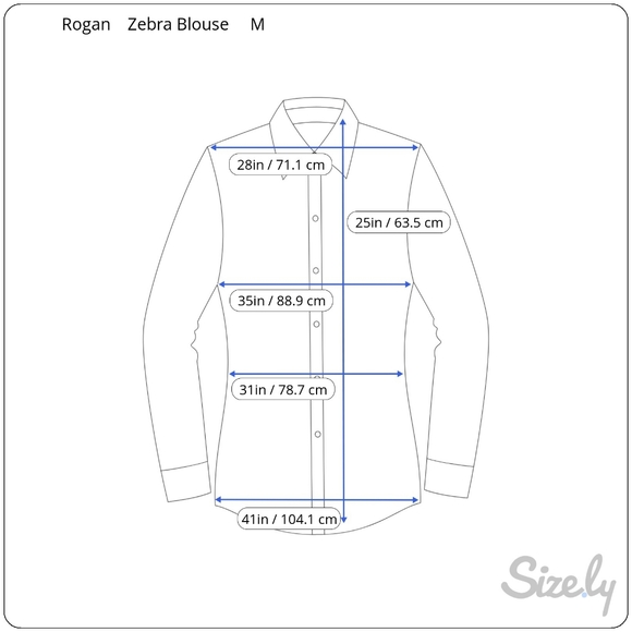 Rogan Sz. M Zebra Sleeveless buttoned Blouse NWT - Picture 3 of 7